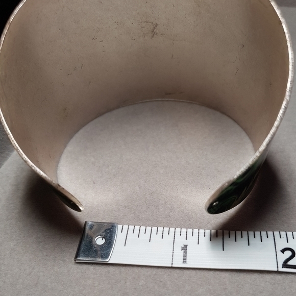 Peacock print aluminum bracelet cuff bracelet - Picture 6 of 8